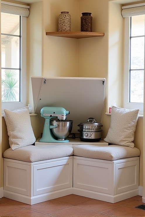 Banquette bench appliance chest