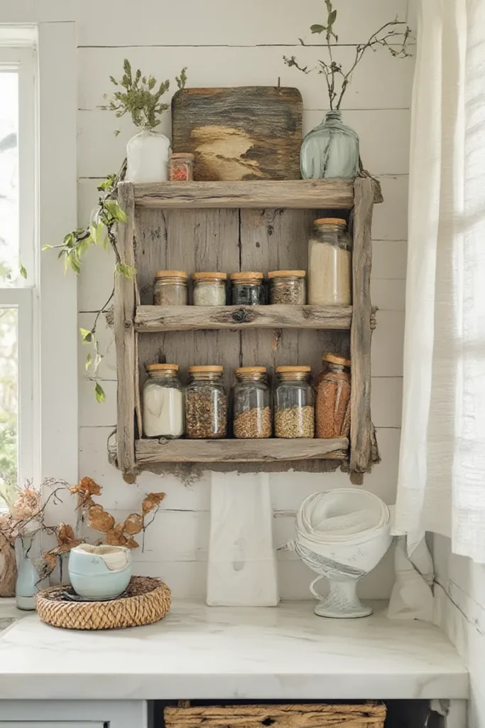 Coastal driftwood rack