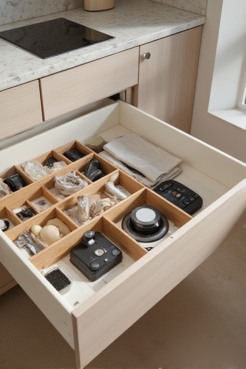 Drawer-within-drawer appliance nests