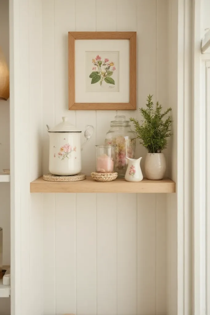 Enamel frame with floral nod