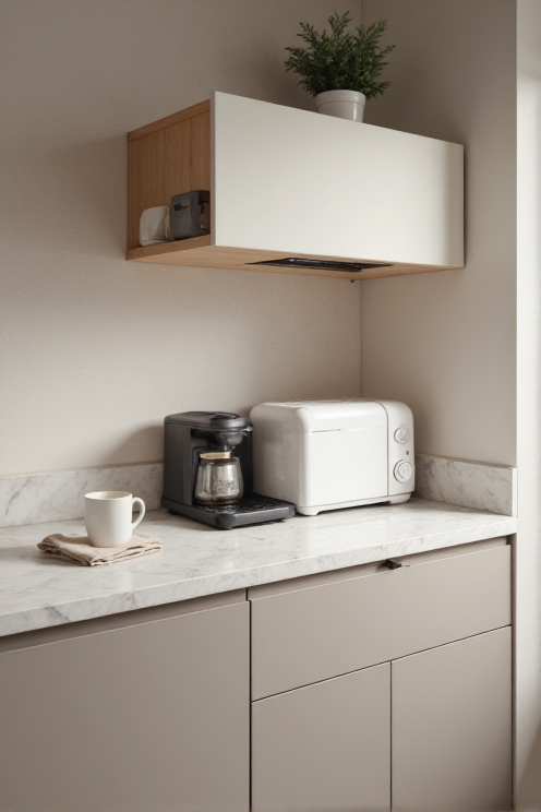 Flip-up power wall for appliances