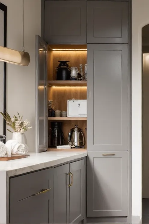 Hotel-Style Corner Appliance Garage