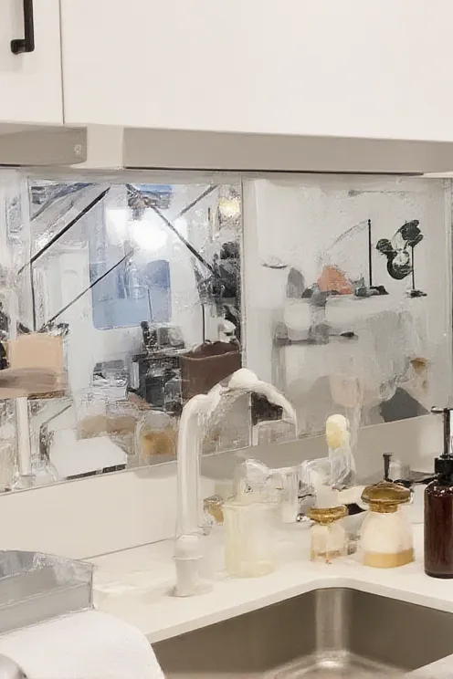 Mirror Backsplash Light Trick