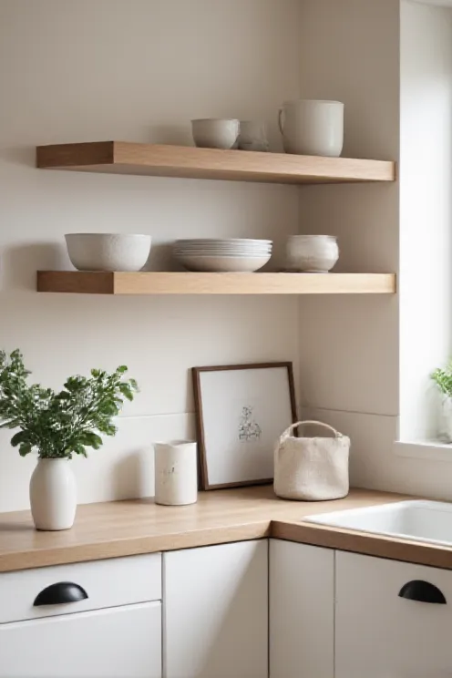 Pale Oak Wrap Shelves