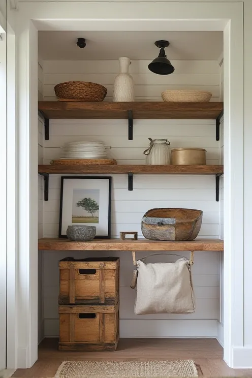 Shiplap Crate Pantry