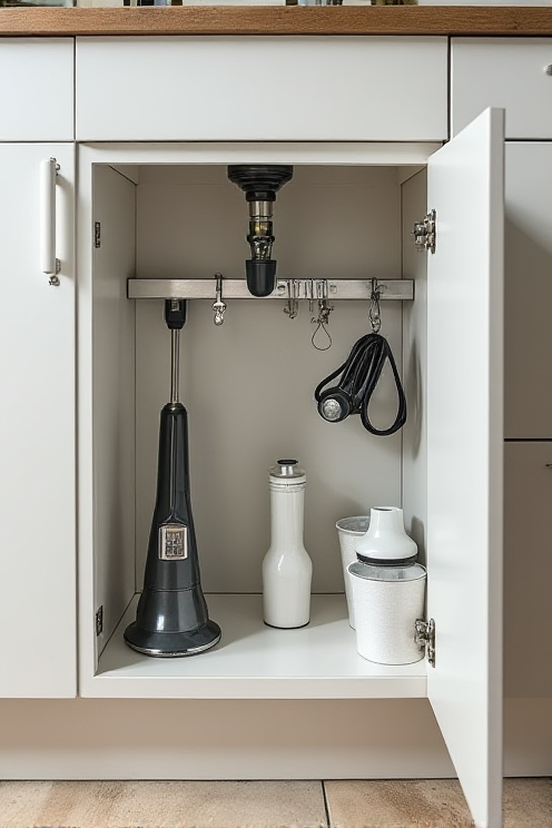 Under-sink sidewall appliance lane