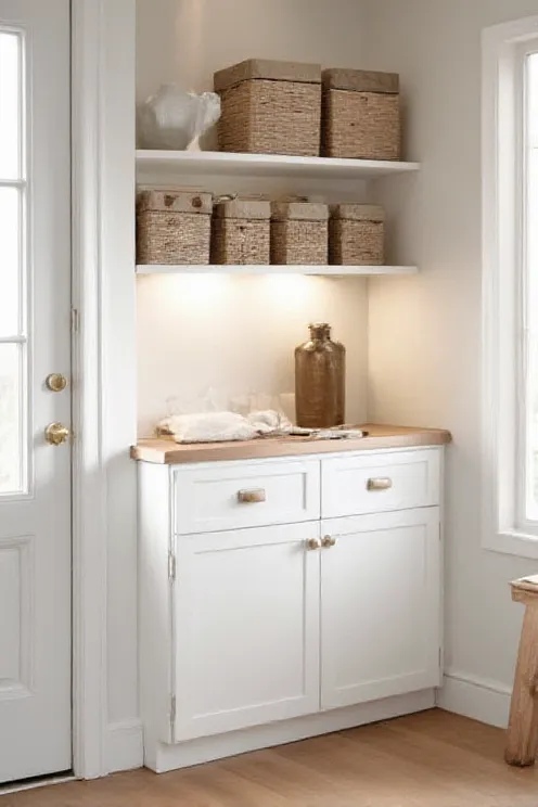 over-cabinet basket line