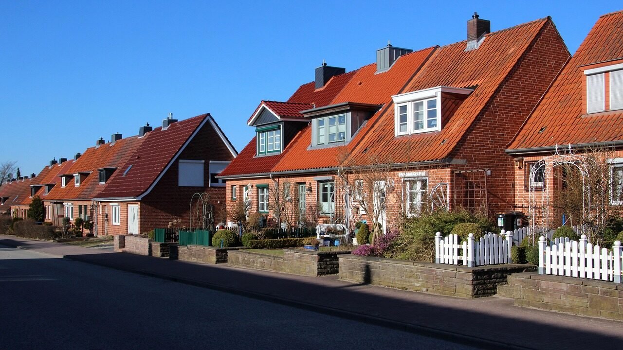 house, architecture, family, building, roof, road, housing estate