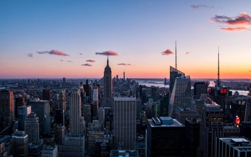 high-rise building during blue hour