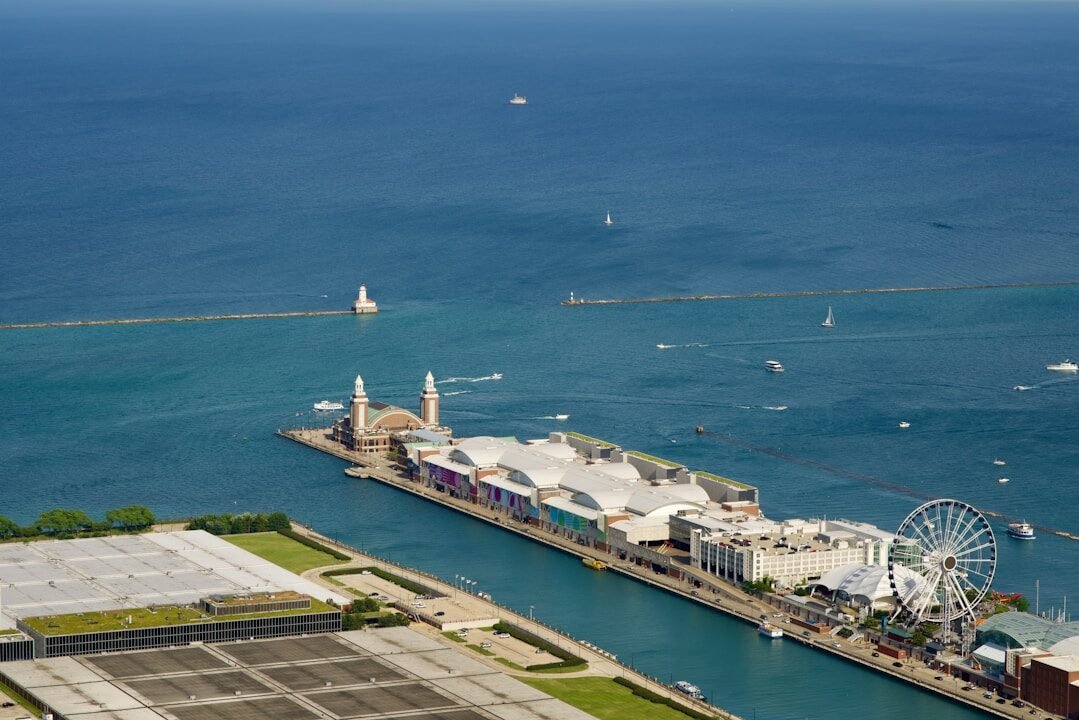 a large ship in the water