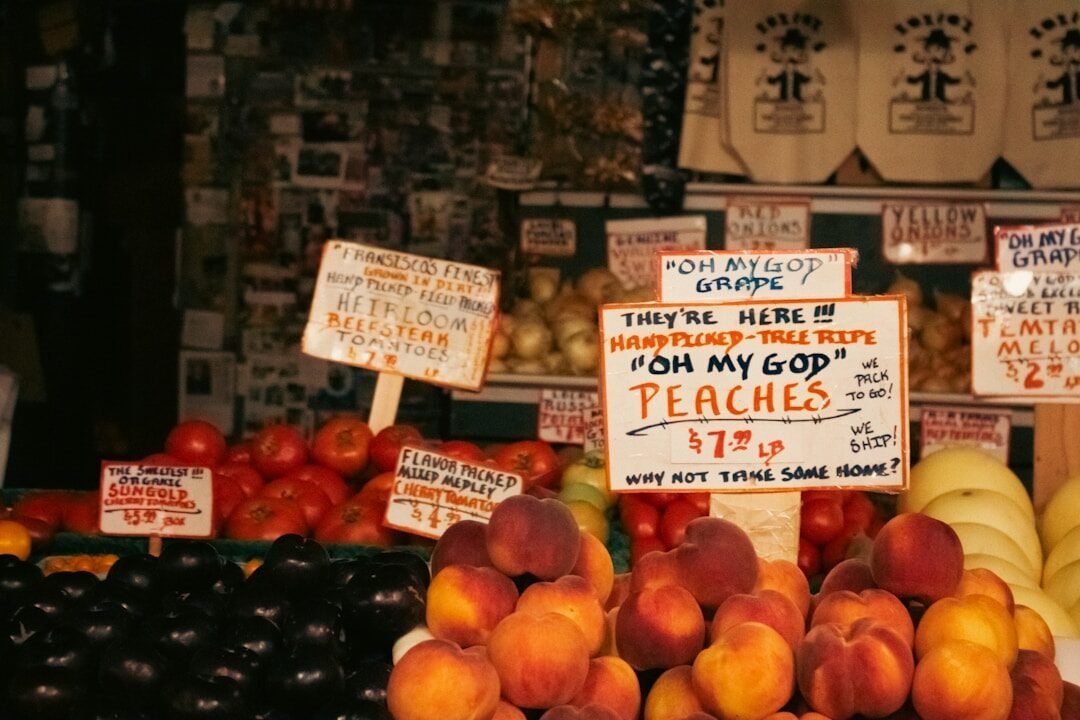 A fruit stand with a variety of fruits for sale