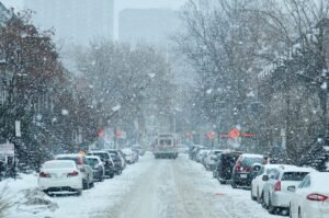 snowy road